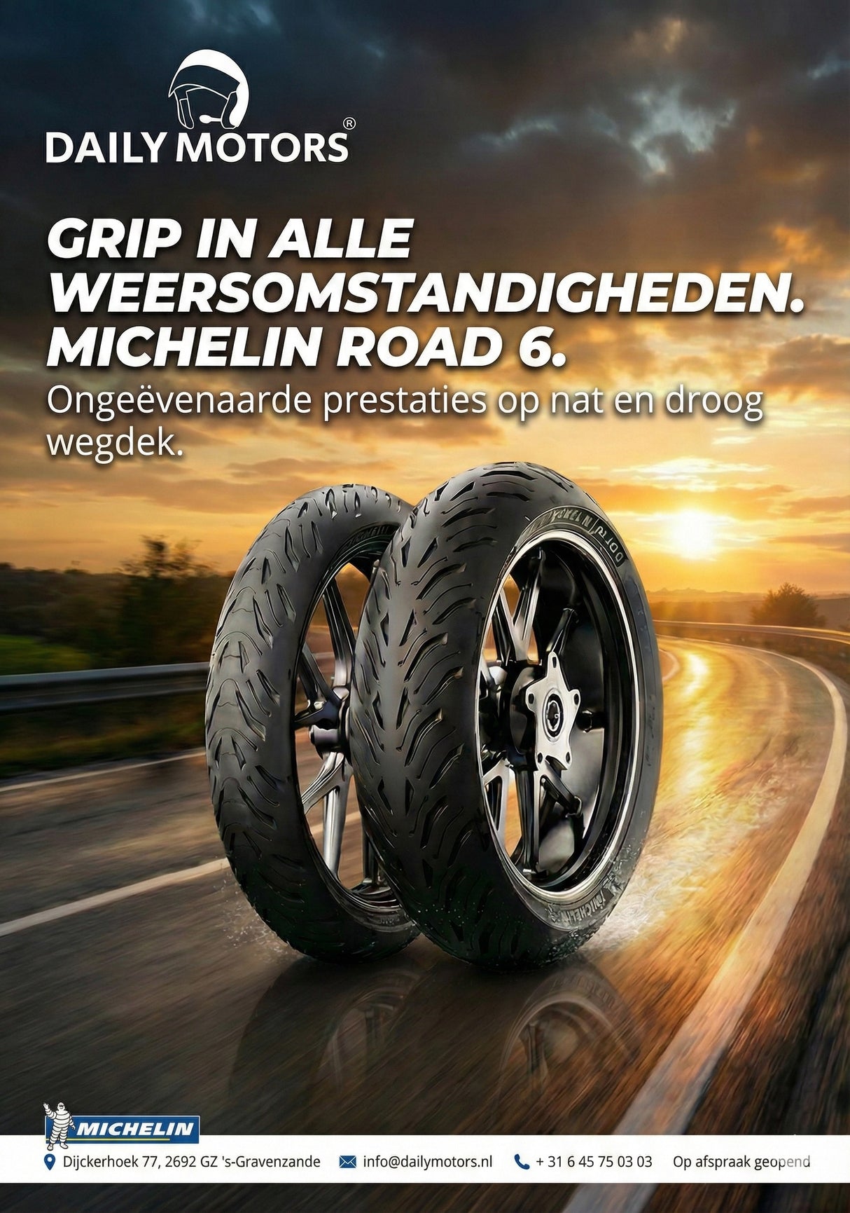 Michelin road 6 inclusief montage