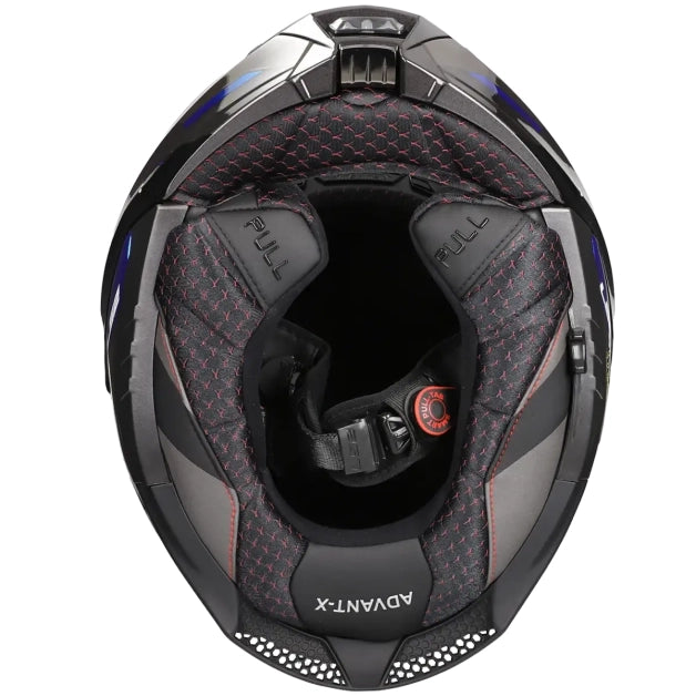 LS2 HELM ADVANT X SPECTRUM FF901 TITANIUM BLAUW