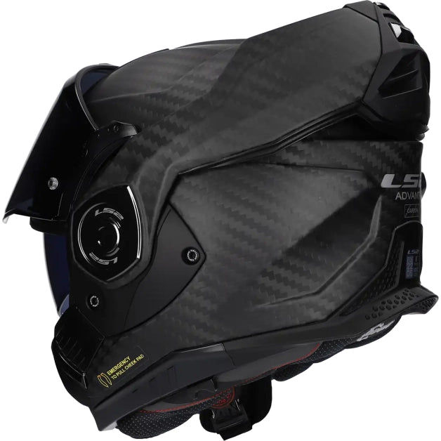 LS2 HELM ADVANT X CARBON SOLID FF901 MAT ZWART