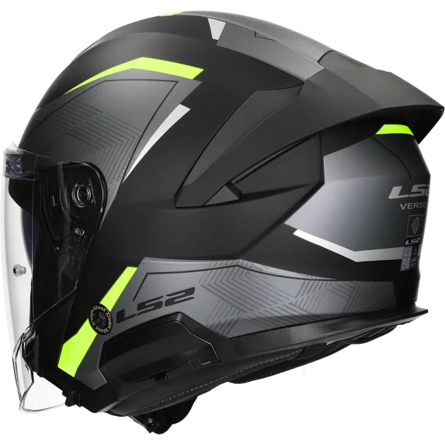 LS2 HELM VERSO II AIR OF618 MAT ZWART / FLUOR GEEL
