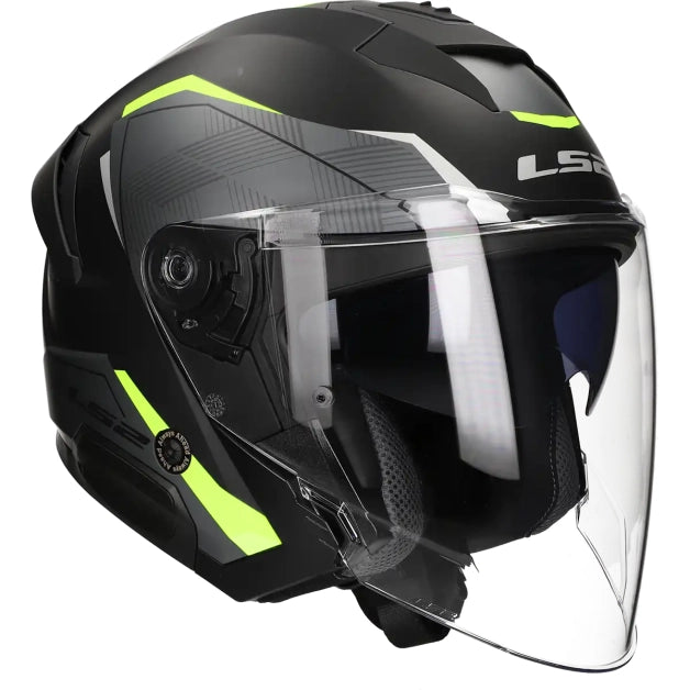 LS2 HELM VERSO II AIR OF618 MAT ZWART / FLUOR GEEL