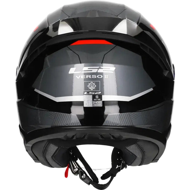 LS2 HELM VERSO II AIR OF618 ZWART / ROOD