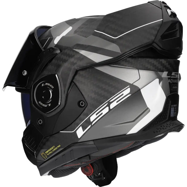 LS2 HELM ADVANT X CARBON HORIZON II FF901 ZILVER / GRIJS