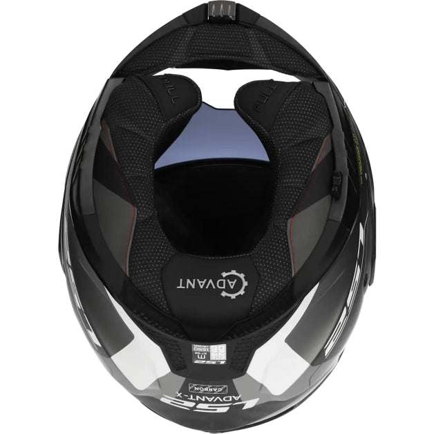 LS2 HELM ADVANT X CARBON HORIZON II FF901 ZILVER / GRIJS