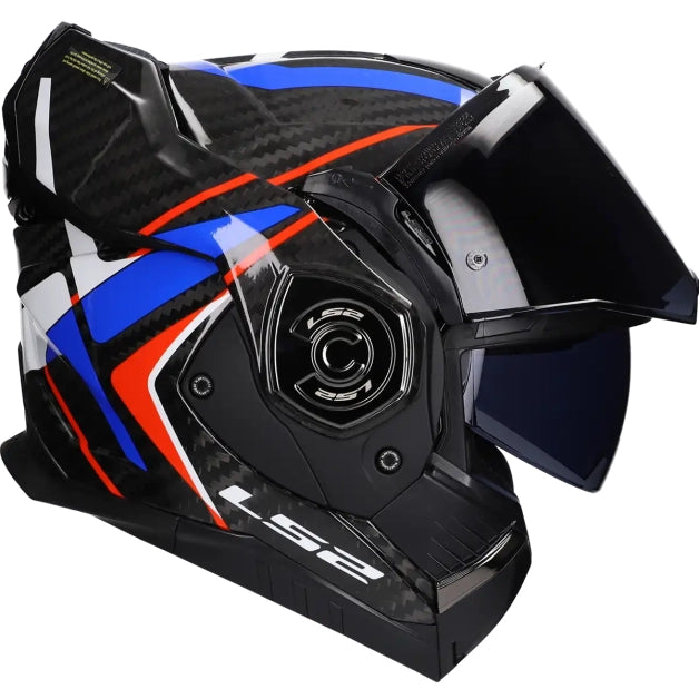 LS2 HELM ADVANT X CARBON FUTURE II FF901 BLAUW / ROOD