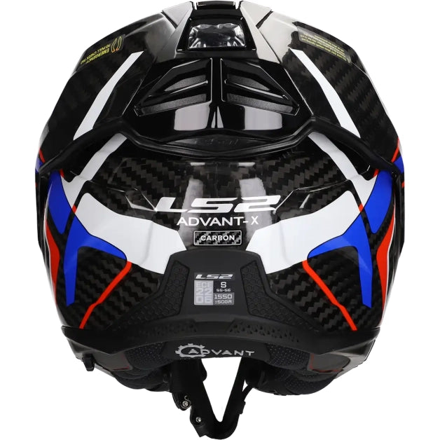 LS2 HELM ADVANT X CARBON FUTURE II FF901 BLAUW / ROOD