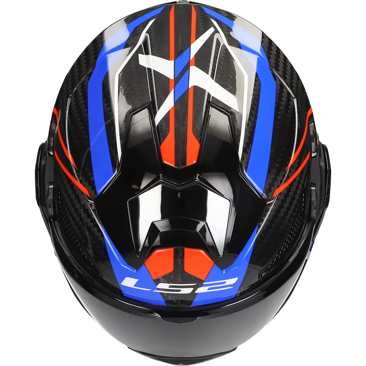LS2 HELM ADVANT X CARBON FUTURE II FF901 BLAUW / ROOD