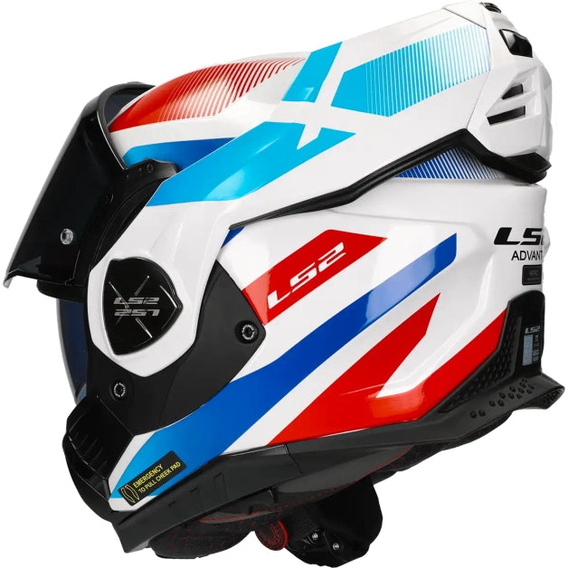 LS2 HELM ADVANT X NOVA FF901 WIT / BLAUW / ROOD