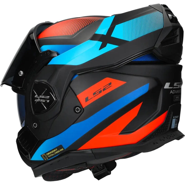 LS2 HELM ADVANT X NOVA FF901 ZWART / ROOD / BLAUW