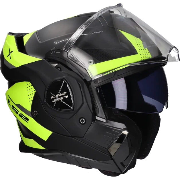 LS2 HELM ADVANT X OBLIVION FF901 MAT ZWART / FLUOR GEEL