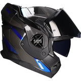 LS2 HELM ADVANT X SPECTRUM FF901 TITANIUM BLAUW