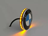 BMW LED EMBLEEM KNIPPERLICHT 70 MM (SET) ALLEEN ORANJE KNIPPERLICHTFUNCTIE