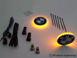 BMW LED EMBLEEM KNIPPERLICHT 70 MM (SET) ALLEEN ORANJE KNIPPERLICHTFUNCTIE