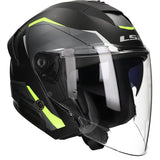 LS2 HELM VERSO II AIR OF618 MAT ZWART / FLUOR GEEL