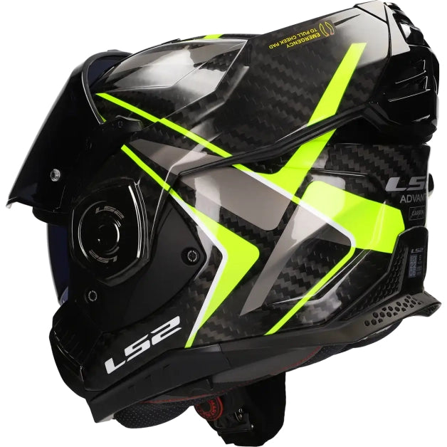 LS2 HELM ADVANT X CARBON FUTURE II FF901 FLUOR GEEL