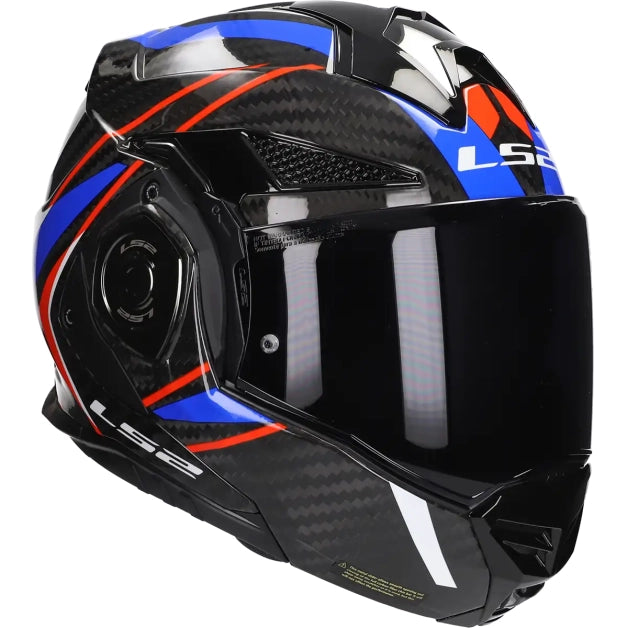 LS2 HELM ADVANT X CARBON FUTURE II FF901 BLAUW / ROOD