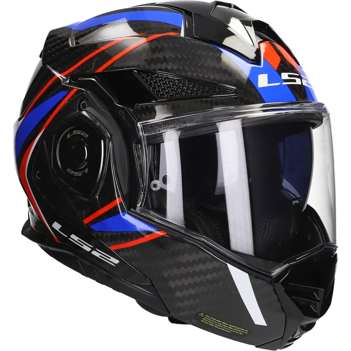 LS2 HELM ADVANT X CARBON FUTURE II FF901 BLAUW / ROOD